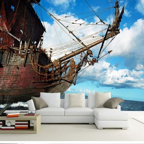 Custom mural 3D custom Large seaview mural wallpaper sitting room sofa wall TV backdrop bedroom wallpaper