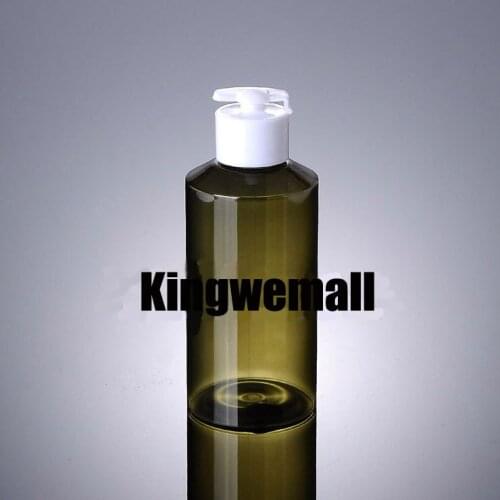 Wholesale 300pcs/lot Capacity 150ml Empty PET Green Bottle with Press lids For Make Up water Cosmetic Packaging XJI37