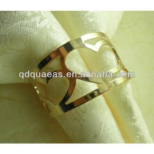 Metal napkin ring heart wholesale, metal napkin holder