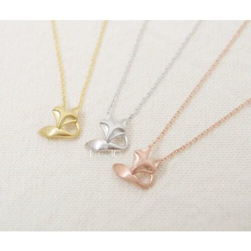 DANGGAO fashion Fox Tale choker Necklace Jewelry charm pendant for women Gold color Silver color