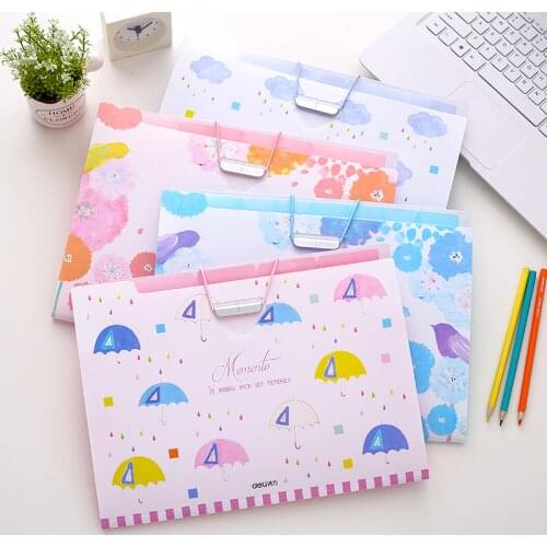 A4 Rainy Day Folder Expanding Wallet 5 And 8 Pockets Examination Paper Storage Important File Classification School Office Deli