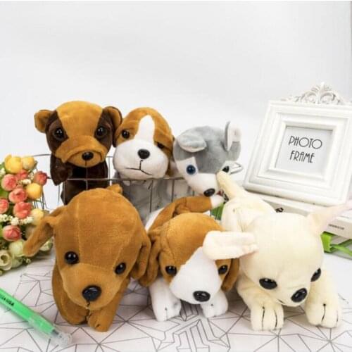 Plush Pencil Pen Case Cartoon Dog Makeup Bag Coin Pouch Purse Stationery Girls