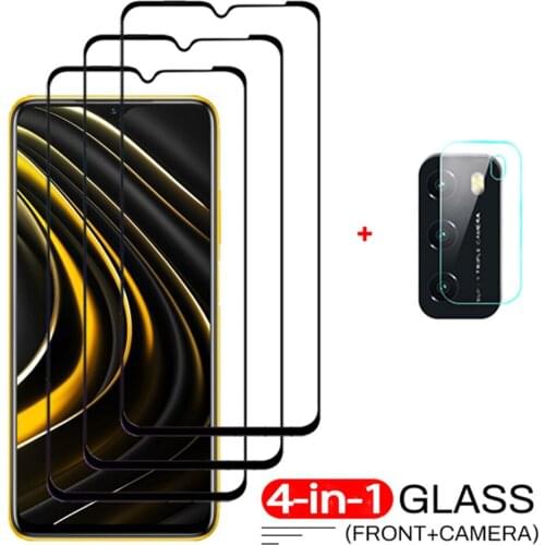 Poco-m3,screen protector for poco m 3 pro 5g tempered glass film pocophone f3 camera protection poco x3 nfc xiaomi poco m3 glass