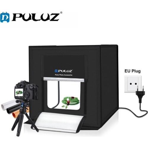 PULUZ 40*40cm Mini LED Photo Studio Softbox Photography Soft Box EU Plug LED Photo Box Lighting Studio Shooting Tent Box Kit
