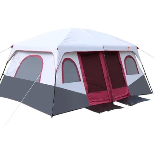 2018 Camel 2 Bedroom 1 Living Room 6 8 10 12 Person Hiking UV Waterproof Travel Beach Relief Family Base Outdoor Camping Tent