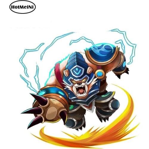 HotMeiNi 13cm x 12.9cm Vinyl Funny Car Stickers and Decals Volibear 3D Waterproof Surfboard Laptop LOL Cartoon Auto Sticker