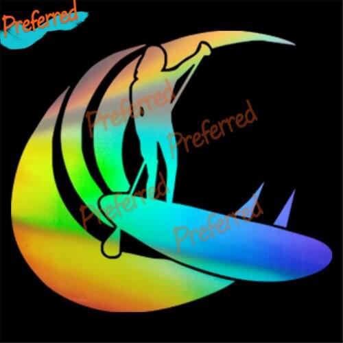 High Quality Girls Stand Up Paddle Board Sups Surf Decal Motocross Racing Laptop Helmet Trunk Wall Vinyl Car Sticker Die Cutting
