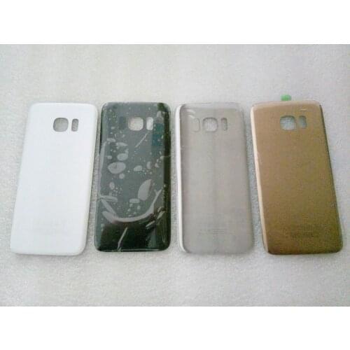 50pcs Back Glass Cover replacement For Samsung galaxy S7 G930 / Edge G935 Rear Housing Battery Door Case with Adhesive