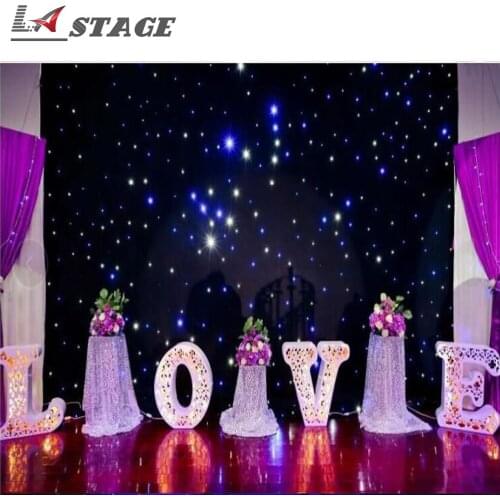 Customize 2M*3M RGBW BW Star Cloth LED Star Curtain/Cloth/LED Horizon DMX Curtain ,LED dropback