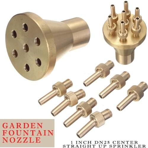 1in DN25 Adjustable Copper Fountain Nozzle Spray Sprinkler For Garden Pond High Quality Flower Fountain Spray Head