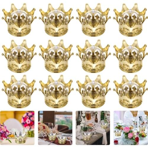 1 Set 12 Pcs Crown Storage Boxes Wedding Candy Boxes Hollow Gift Boxes Hollow Crown Candy Box