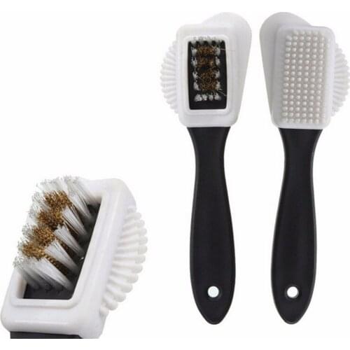 1 Pc High Quality 3 Sides Cleaning Brushes For Suede Leather Nubuck S Shape Shoes Shiner Eraser Set Household Cleanner Tools