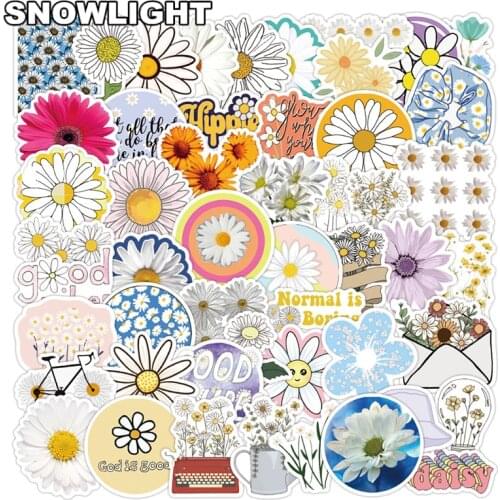 10/50pcs/set Cartoon Cute Little Daisy Series Mix Graffiti Stickers For Laptop Diy Kids Skateboard Helmet Case Luggage Toys