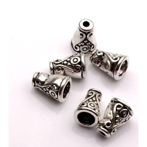 10 Pcs Zinc Alloy Craft Vintage Bead End Caps Cones For Jewelry Making Diy Accessories ab805