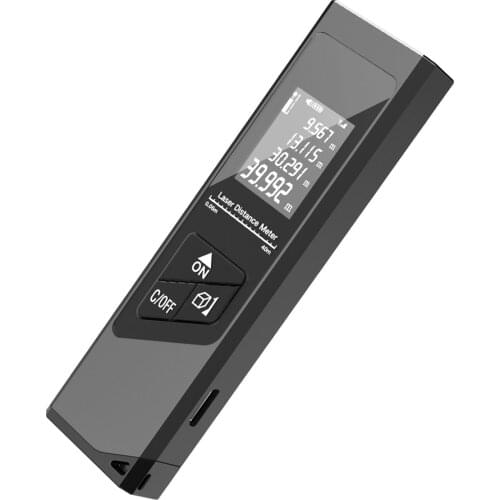 40M Handheld Laser Rangefinder USB Charging Digital Mini Distance Measuring Meter for Area Volume Pythagorean Measuring Device