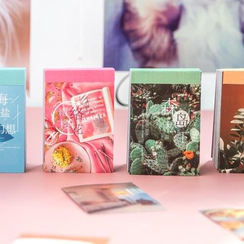 50Pcs Sea Fantasy Material Paper Junk Journal Planner Craft Paper Scrapbooking Vintage Decorative DIY Craft Photo Albums