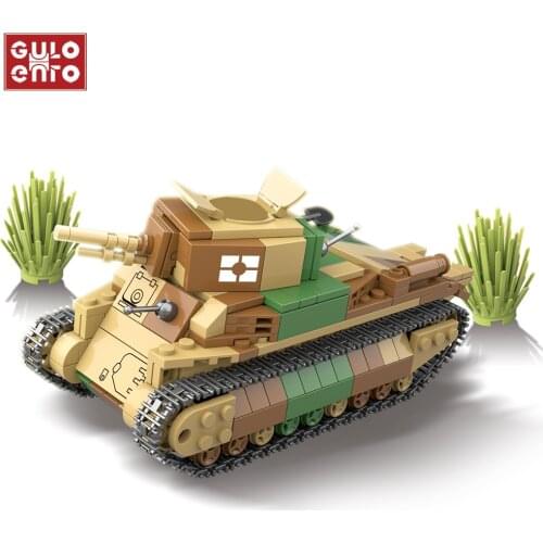 528PCS Military Series Type 89 I-GO Medium Tank Building Blocks Japan Middle Tank Bricks Weapons Soldiers Children Toys Gifts