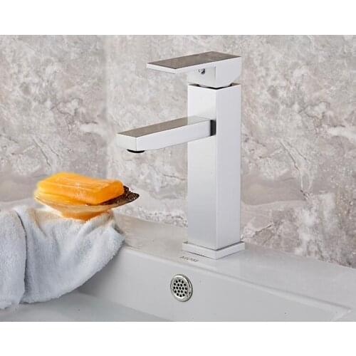 Space aluminum faucet bathroom mixer taps table wash basin faucet torneira Washing table hot and cold water faucet Sink faucet