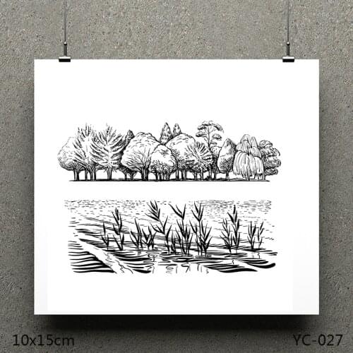 AZSG River Tree Clear Stamps/Seals For DIY Scrapbooking/Card Making/Album Decorative Silicone Stamp Crafts