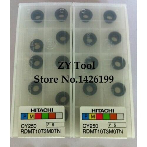 Free shopping! HITACHI 10PCS RDMT10T3MOTN CY250 lathe cutting tools CNC blade alloy carbide cutting tool carbide inserts