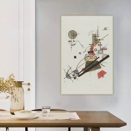 Citon Wassily Kandinsky《Frohlicher Augsteig》Abstract Canvas Art Oil Painting Painting Background Wall Decor Home Decoration