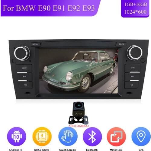 1DIN Android 10 for BMW E90 E91 E92 E93 M3 Stereo HeadUnit Car GPS Sat Nav Radio Multimedia Video Player 4G WIFI SWC RDS DVR CAM