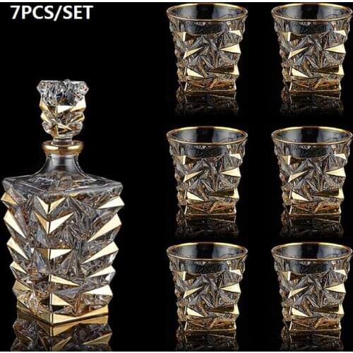 Crystal Glass Wine Red Bottle Wine Decanter Whiskey Liqour Pourer Home Bar Vodka Beer Bottle Jar Jug JR