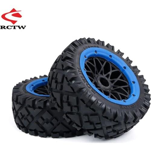 All Terrain Anilox Wheel Hub Front or Rear Wheel Tire Assembly for 1/5 HPI ROFUN ROVAN KM BAJA 5B Truck Spare Toys Parts