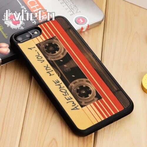 LvheCn Awesome Mix Vol 1 compact cassette tap Phone Case Cover For iPhone 11 12 Pro X XR XS MAX 5 6 7 8 Plus Galaxy s7 s8