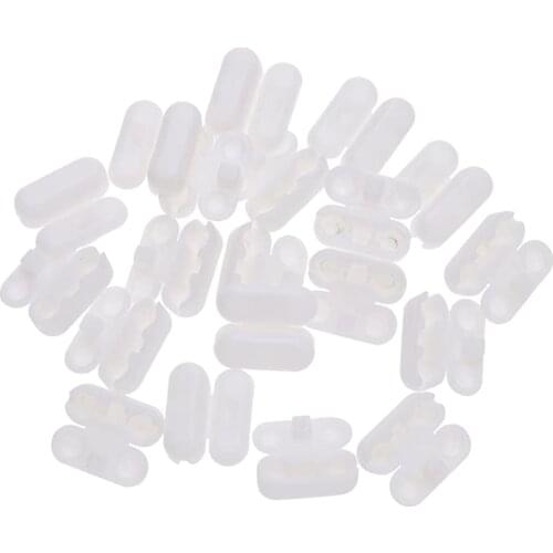 20 Pcs White Plastic Curtain Chain Connector Roller Blinds Pull Cord Connector Replacement Cord Connector Clips Tool