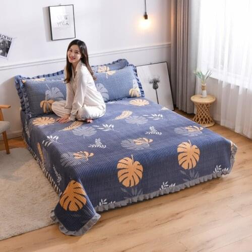 Summer Quilt Soft velvet Bedspread on the bed linen quilted bed Plaid Linens Ruffles blanket Bedspreads for bed sheet bed covers
