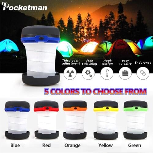Multifunctional Camping Light Portable Tent Light Retractable Camping Lamp Led Torch Lanterna Outdoor Lantern Use AA Battery