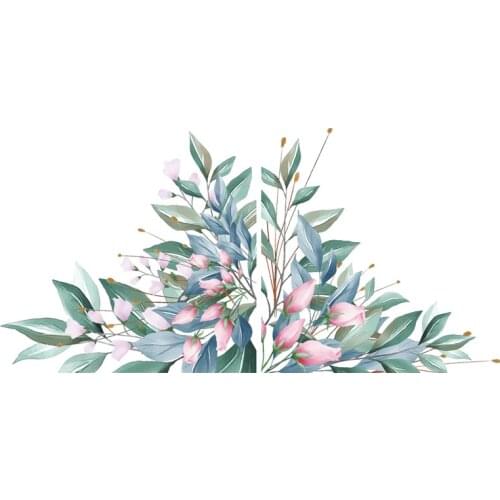 Rose Flowers Wall Stickers for Living Room Bedroom Wall Decor Pvc Leaf Wall Decals Art Murals Poster Home Decoration