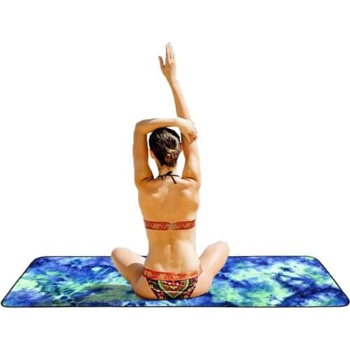 Non-Slip Yoga Mat Cover Towels Yoga Blankets Soft Fast Dry Foldable Microfiber Travel Beach Towels for Pilates Sports Workout