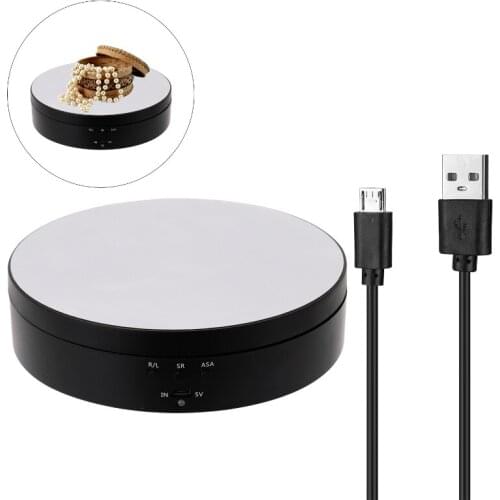 New Professional electric display stand three speed adjustable angle charging rotary table 45/90/180/360 degree adjustable