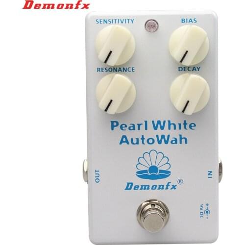 Demonfx NEW High Quality Pearl White Auto Wah Effect Pedal AutoWah With 4 Knob True Bypass -Clone MAD Snow White AutoWah Effect