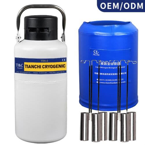 Portable liquid nitrogen cylinder 2 liter nitrogen tanks for semen storage frozen sperm conteiner
