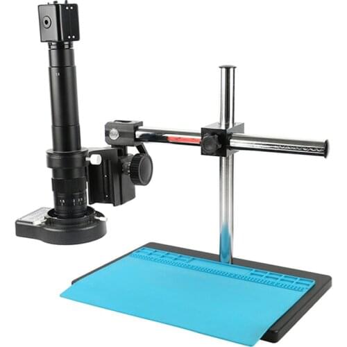 60F/S 1080P Full HD HDMI Industrial Video Microscope Camera +300X 180X C-Mount Lens + Big Stand Holder For Repair Iphone PCB