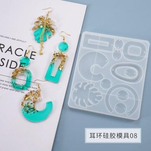Diy Glue Drop Mold Earrings Pendant Homemade Jewelry Earrings Pendant Decorative Silicone Mold Wholesale Molds