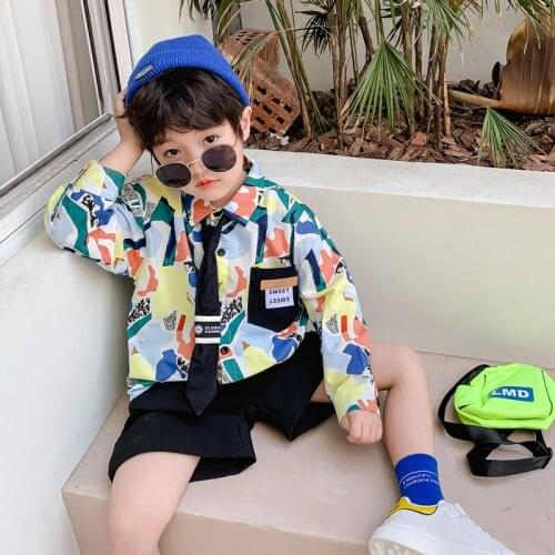 Special Spring Summer Boys Blouses Shirts Kids Children Clothing Top Overcoat Costume Sport Beach Cotton School High Quality