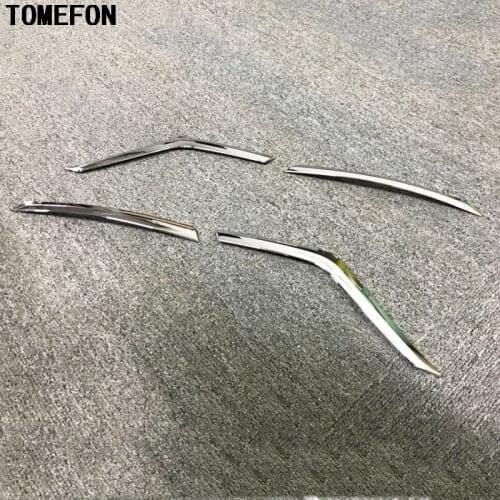 TOMEFON ABS Chrome Tail Light Cover Car Rear Tail Light Lamp Cover Protective Styling 4PCS For Toyota Camry 2017 2018