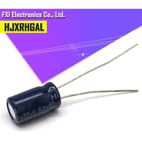10PCS 63v22uf 22uf63v 6.3*11 Electrolytic capacitor 63v 22uf 6.3x11