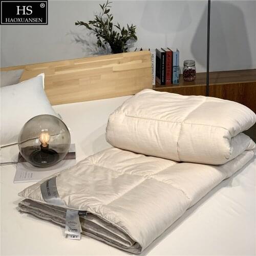 100% Merino Wool Filling And 90% Wool Quiet Fabric(Cover)Quilt Duvet Comforter Beige Queen King Size Warm Winter Bedding Bedroom