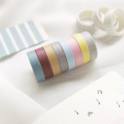11 pcs Basic style color masking tape set Grid paper washi tapes Decoration sticker scrapbooking ablum frame Stationery A6712