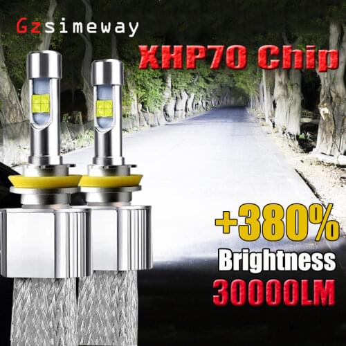 2PCS Car H7 LED H4 H11 Light 9005 HB3 9006 HB4 9012 D1S D2S Auto Headlight Bulbs xhp70 6000K 116W 13920LM H13 9004 HI/LO Lamp