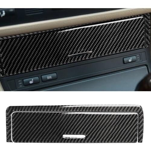 2pcs Trim Central Cover Trim Carbon Fiber lighter texture For BMW 3-Series E46 1998-2005 Interior Car Central Cover