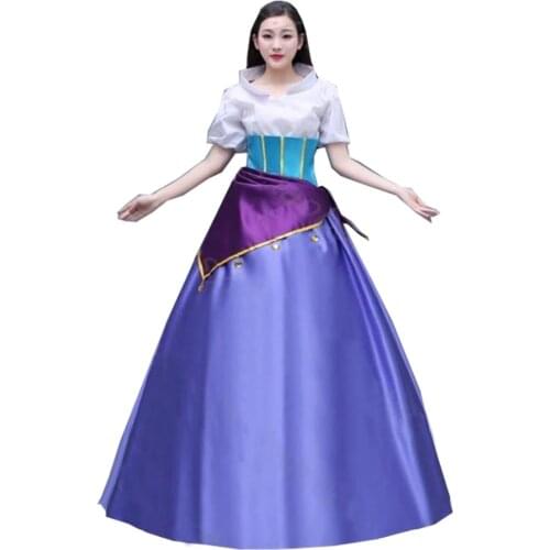 2017 Customized Adult Womens Esmeralda Fancy Dress The Hunchback of Notre Dame Cosplay Halloween Cosplay Costume