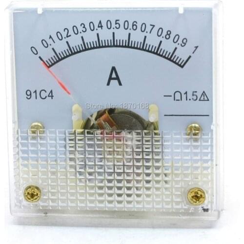 91C4 DC 0-1A 2A 3A 5A 10A 15A 20A 30A 50A Analog Panel Meter Ammeter Amperemeter