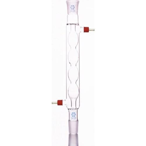 Allihn condenser 200mm 24/29,Condensation length 200mm,Condenser Allihn with bulbed inner tube,Removable small nozzle joint