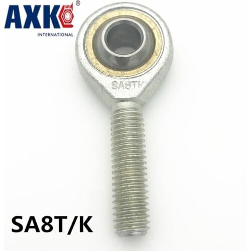 Free Shipping Sa8t/k Rod End Joint Bearings 8mm ( 2pcs ) Self Lubricating Male Right Hand Threaded Ends Sa8t K Bearing Posa8